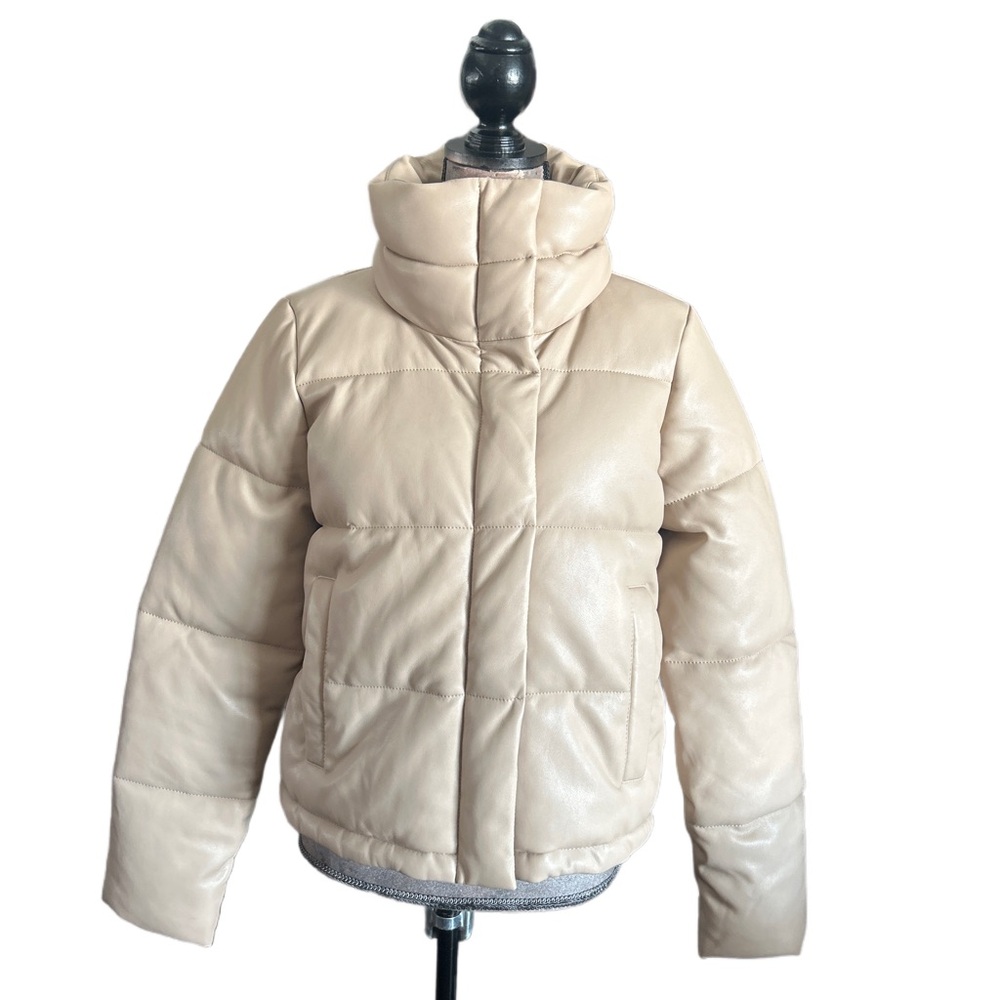 Abercrombie & Fitch Beige Puffer Jacket - Picture 2 of 10